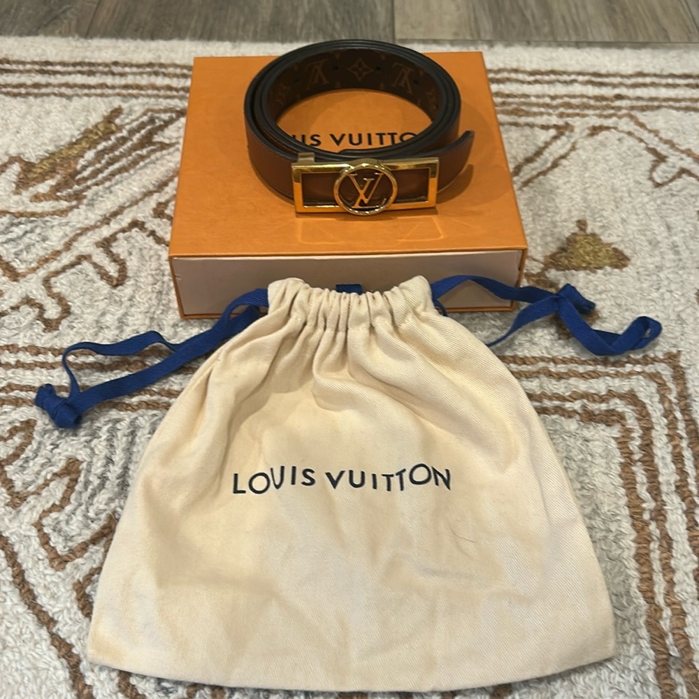 Louis Vuitton size 85 reversible belt dauphine 25mm